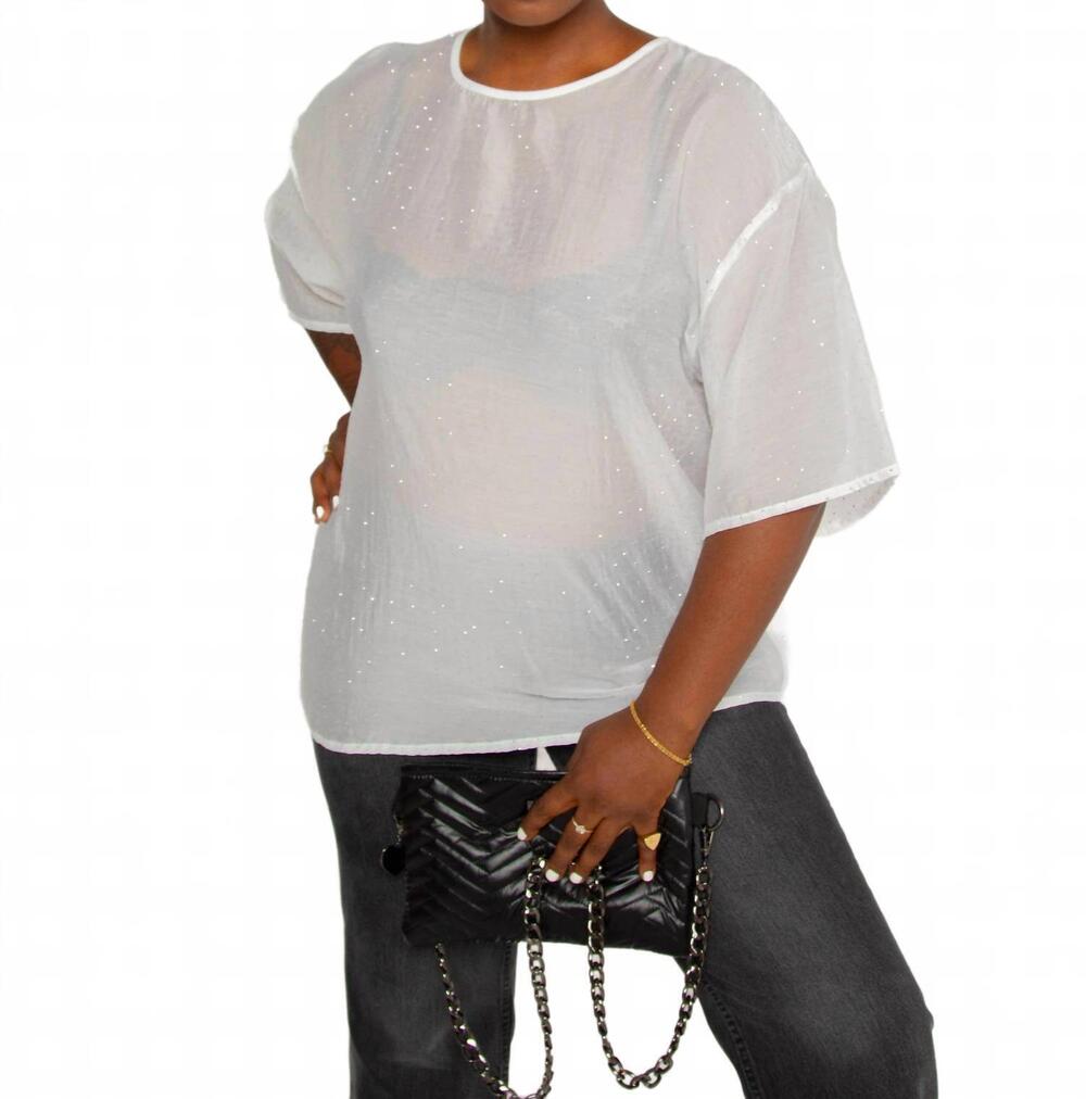 NEW RITA ROW cor crew neck top in white - Picture 8 of 10